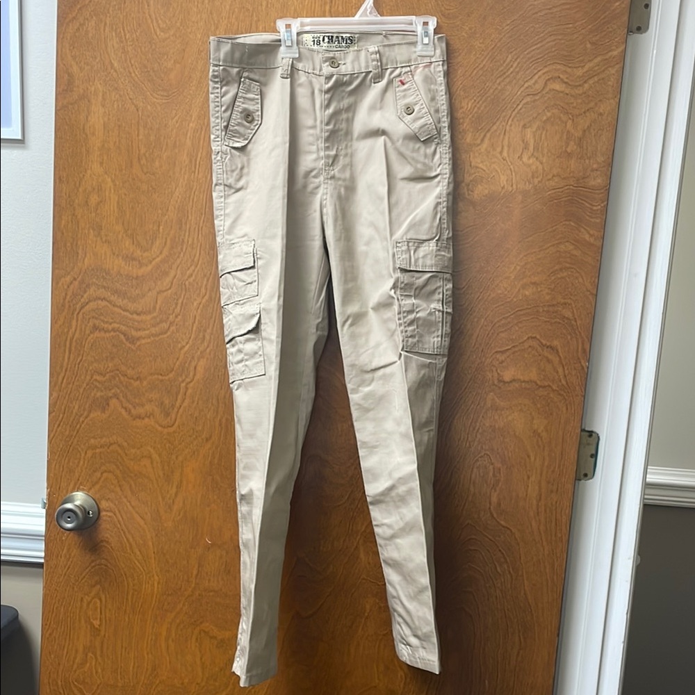 Women's Beige Cargo Jeans